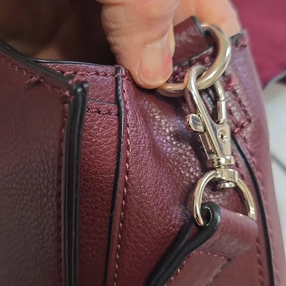 GAP FAUX LEATHER‎ Burgundy Convertible Backpack/Shoulder Bag
